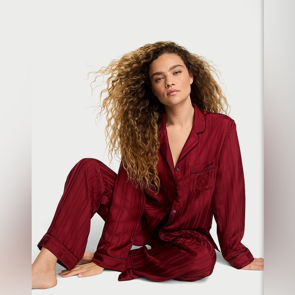 Victoria's Secret Glazed Satin Long Pajama Set